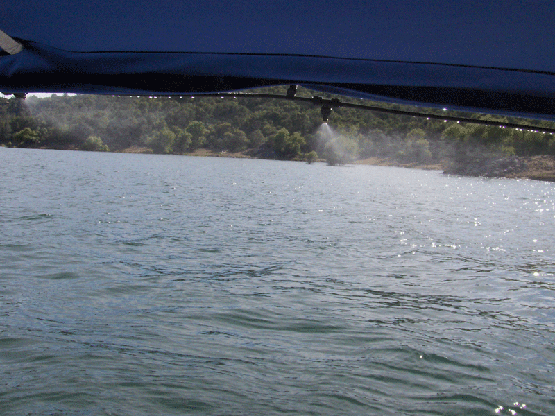 boat misting system on lake mead