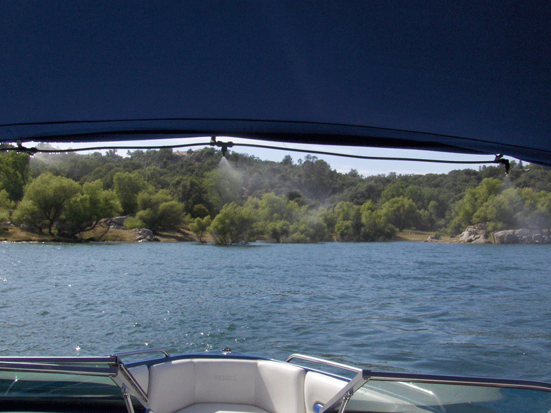 boat misting system on lake havasu